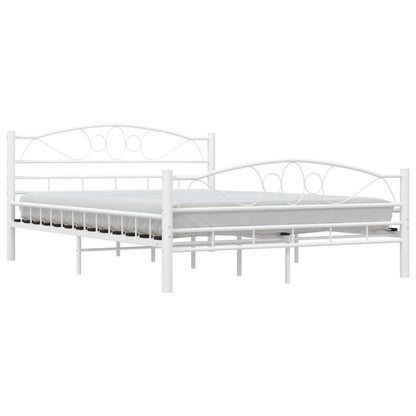 White Metal Bed Frame 140x200 cm - vidaXL 285303