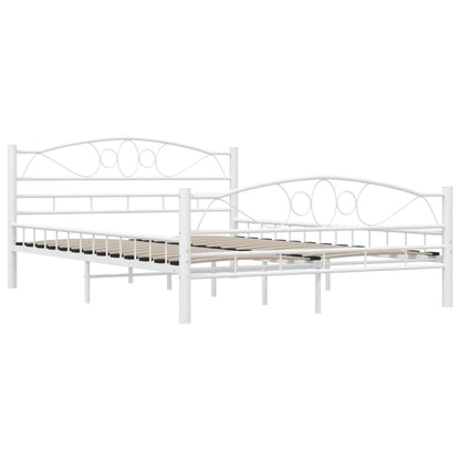 White Metal Bed Frame 140x200 cm - vidaXL 285303