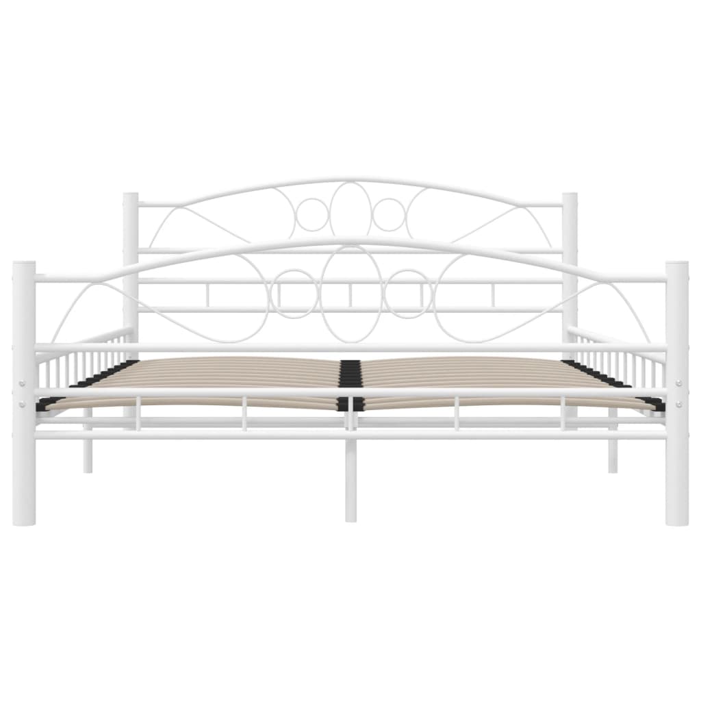 White Metal Bed Frame 140x200 cm - vidaXL 285303