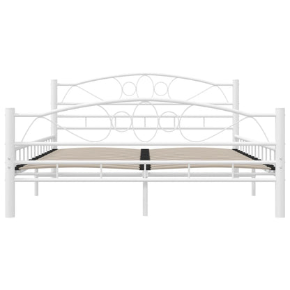 White Metal Bed Frame 140x200 cm - vidaXL 285303
