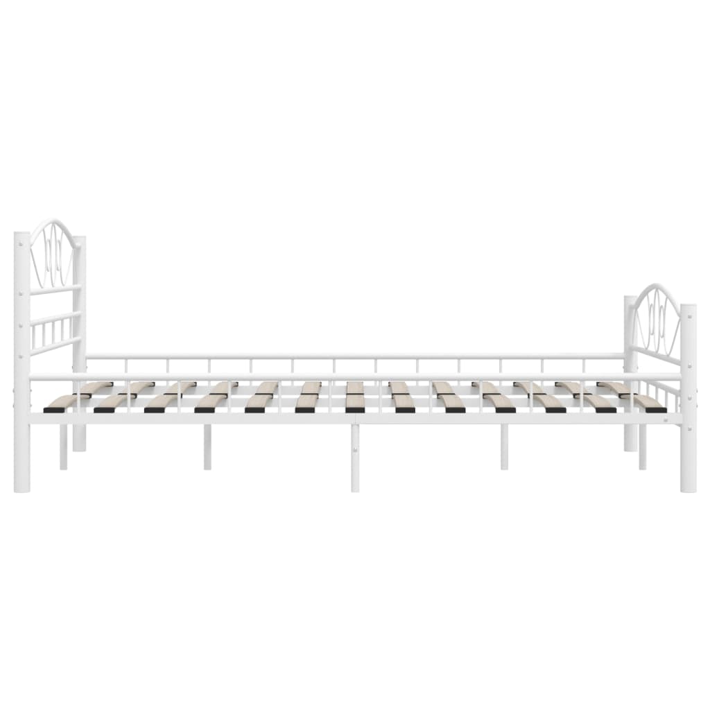 White Metal Bed Frame 140x200 cm - vidaXL 285303