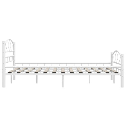 White Metal Bed Frame 140x200 cm - vidaXL 285303