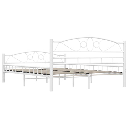 White Metal Bed Frame 140x200 cm - vidaXL 285303