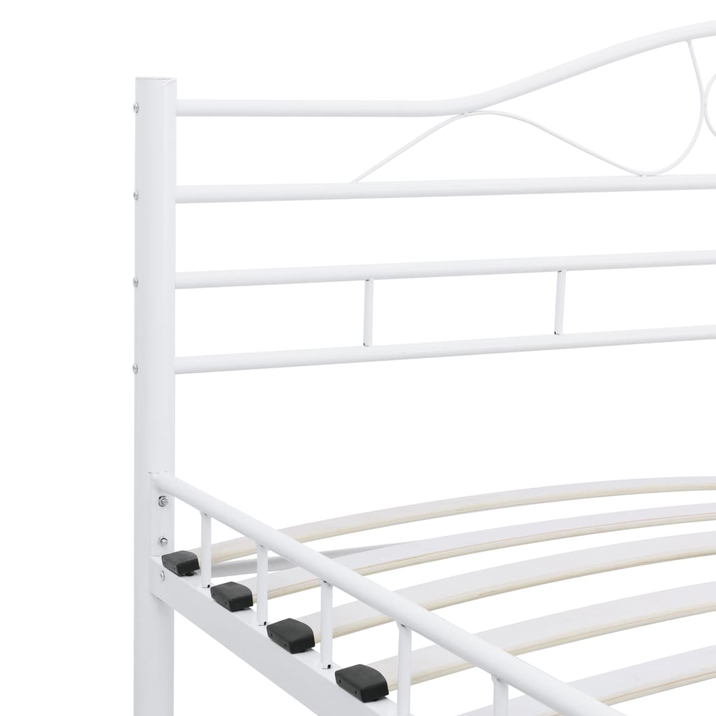 White Metal Bed Frame 140x200 cm - vidaXL 285303