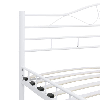 White Metal Bed Frame 140x200 cm - vidaXL 285303