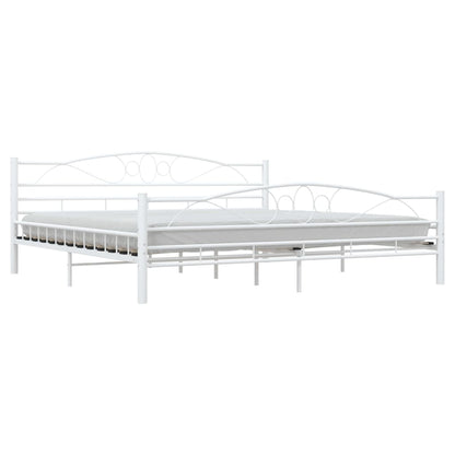 White Metal Bed Frame 200x200 cm | vidaXL 285306