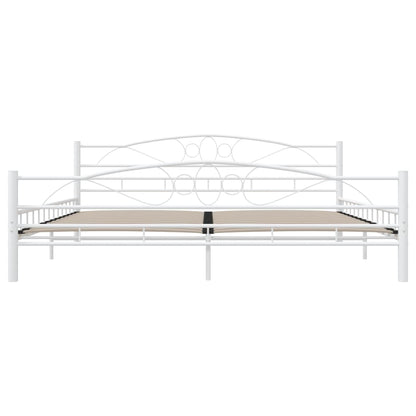 White Metal Bed Frame 200x200 cm | vidaXL 285306