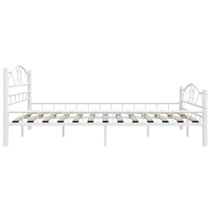 White Metal Bed Frame 200x200 cm | vidaXL 285306