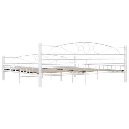 White Metal Bed Frame 200x200 cm | vidaXL 285306