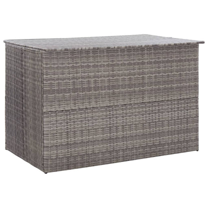 Grey Poly Rattan Garden Storage Box 150x100x100 cm