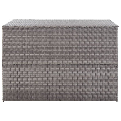 Grey Poly Rattan Garden Storage Box 150x100x100 cm