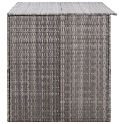 Grey Poly Rattan Garden Storage Box 150x100x100 cm