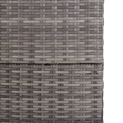 Grey Poly Rattan Garden Storage Box 150x100x100 cm