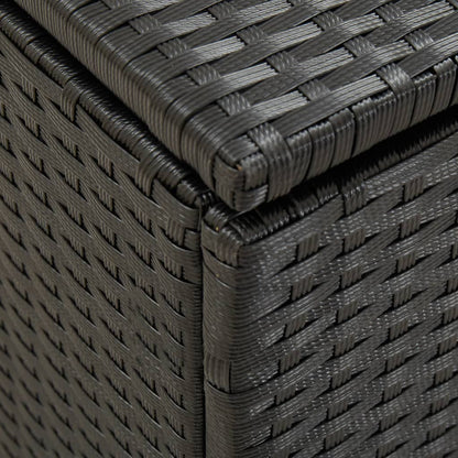 Black Poly Rattan Garden Storage Box 100x50x50 cm - Stylish & Durable