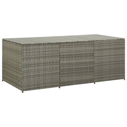 190L Poly Rattan Garden Storage Box on Wheels - Black