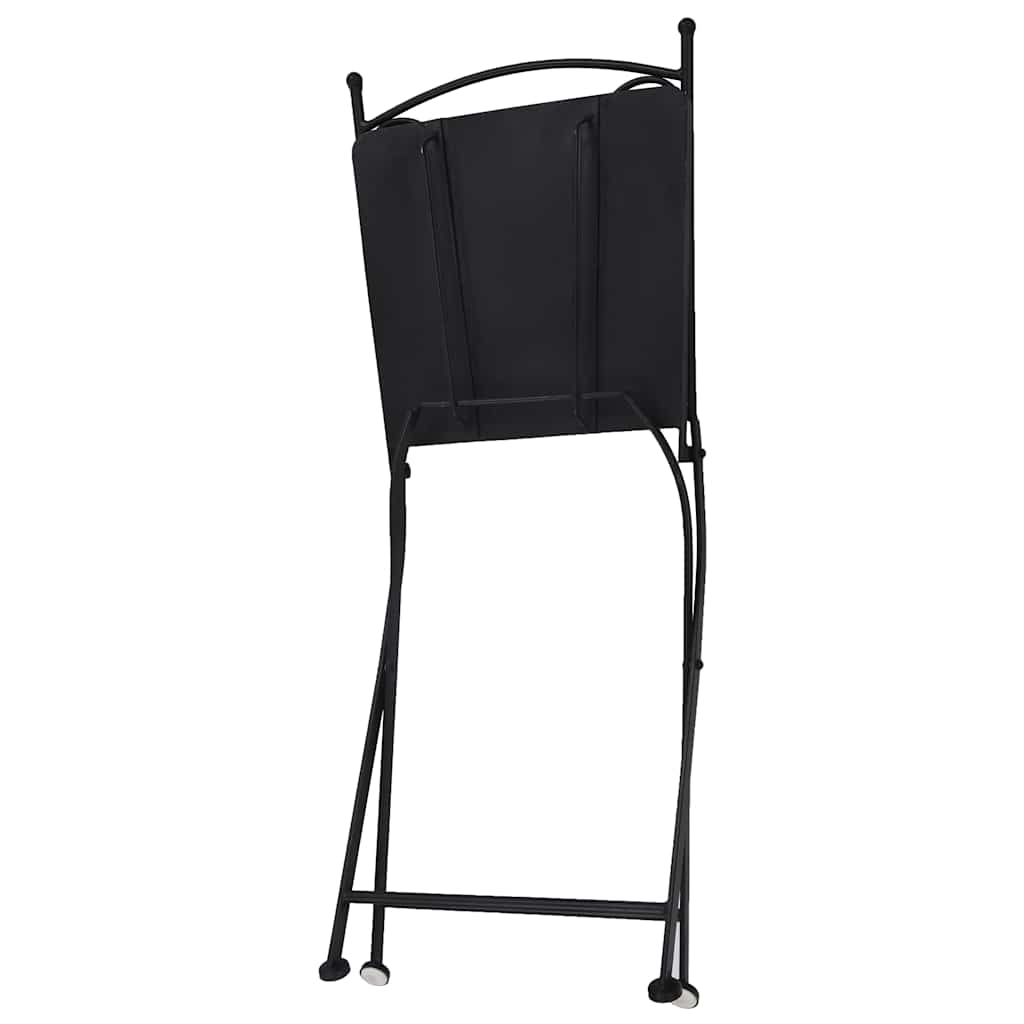 Grey Mosaic Bistro Chairs Set of 2 - Stylish Outdoor Seating