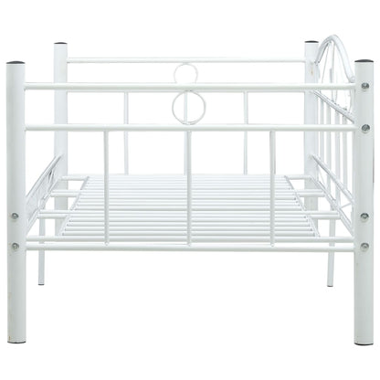 Daybed Frame without Mattress White Metal 90x200cm