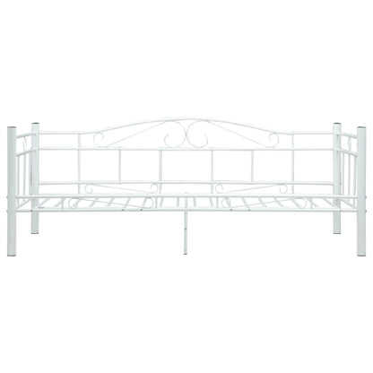 Daybed Frame without Mattress White Metal 90x200cm