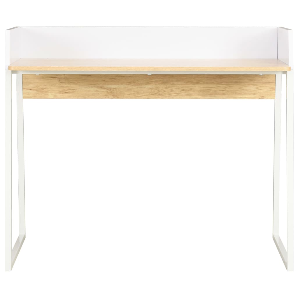 White & Oak Desk 90x60x88 cm - Stylish & Functional Workspace
