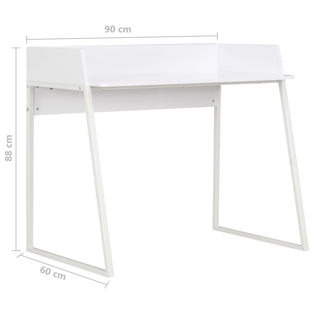 Compact White Desk - 90x60x88 cm - Sleek & Modern Design