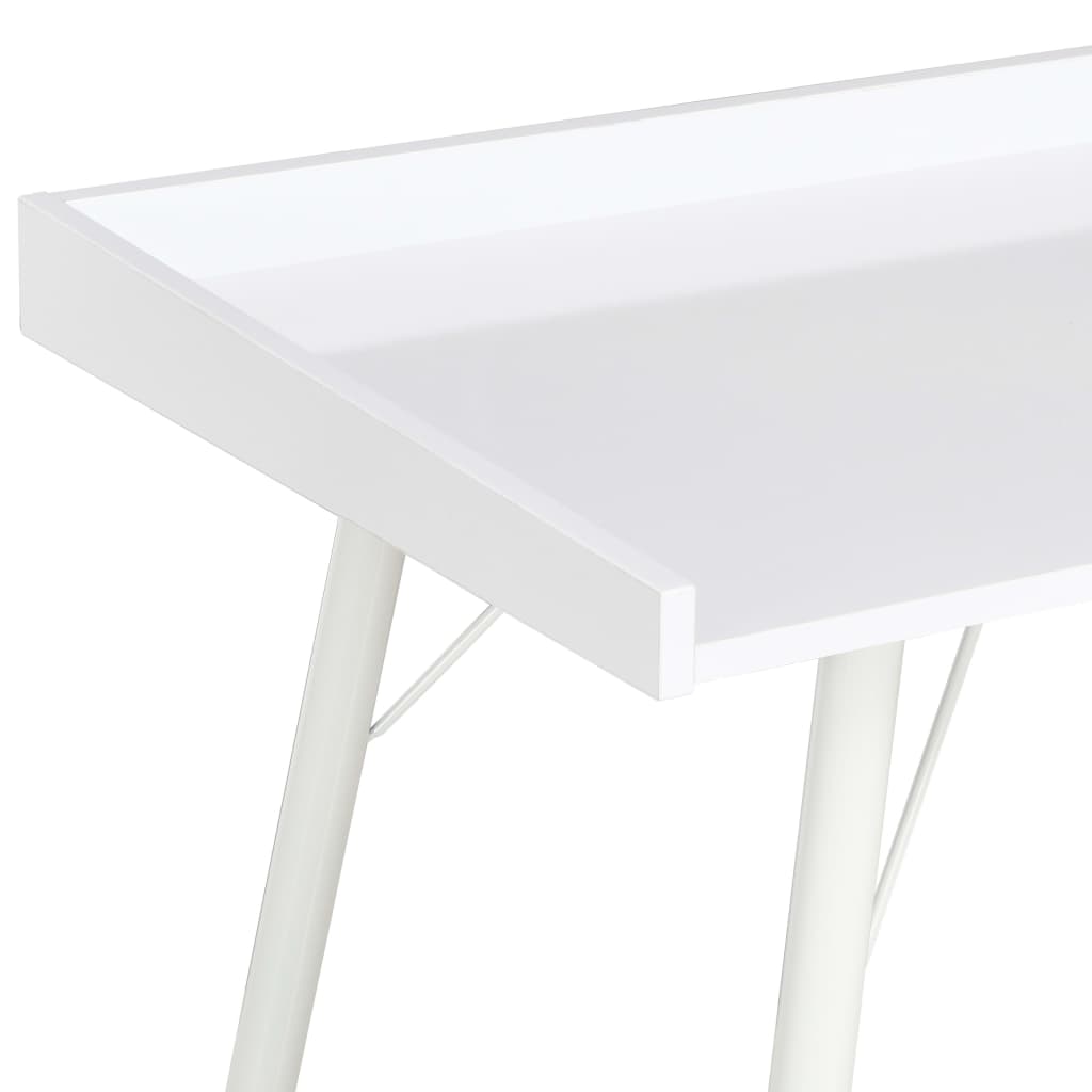 Compact White Desk 90x50x79 cm – Sleek MDF Finish