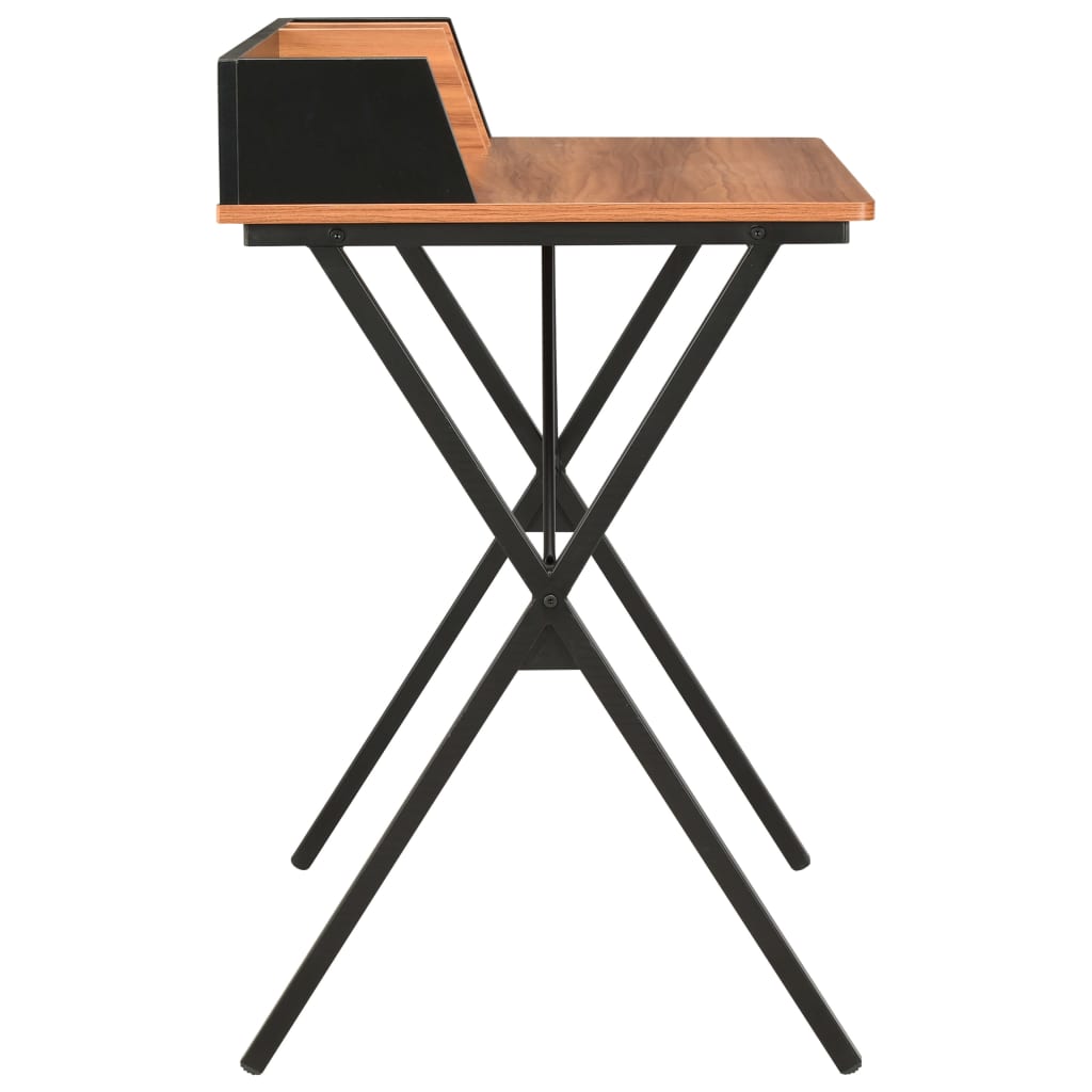 Sleek Black & Brown Desk - 80x50x84 cm, Perfect for Home Office