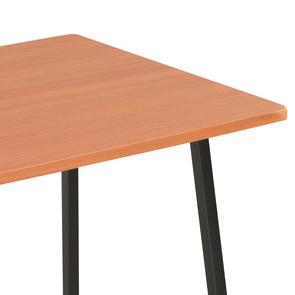 Black & Brown Desk with Shelving Unit 102x50x117 cm - Modern Design