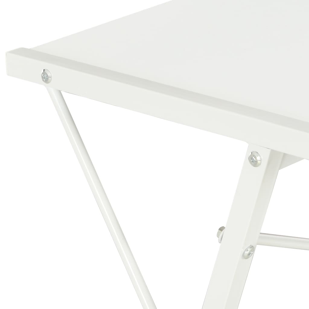 White Desk with Shelf - 116x50x93 cm - Space-Saving Design