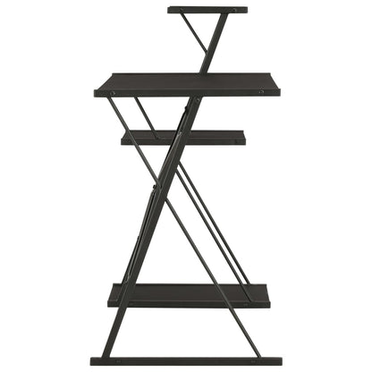 Black Desk with Shelf - 116x50x93 cm - Stylish & Functional Design