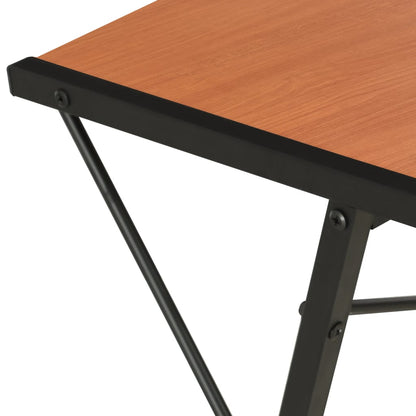 Black & Brown Desk with Shelf - 116x50x93 cm | Stylish & Functional