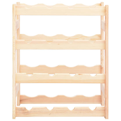 16-Bottle Pine Wine Rack | Durable Pinewood Storage Solution