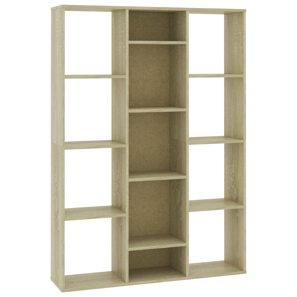 Sonoma Oak Room Divider & Book Cabinet - Engineered Wood, 100x24x140 cm