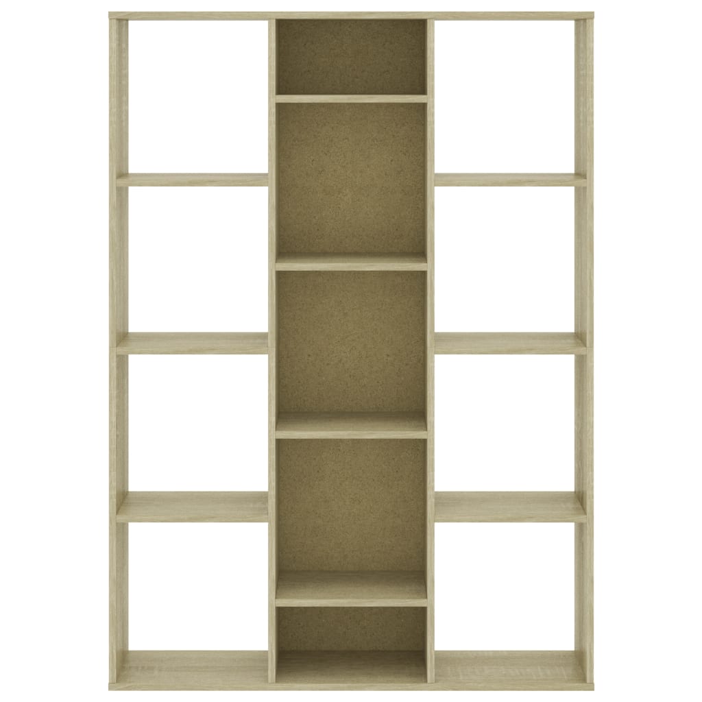 Sonoma Oak Room Divider & Book Cabinet - Engineered Wood, 100x24x140 cm