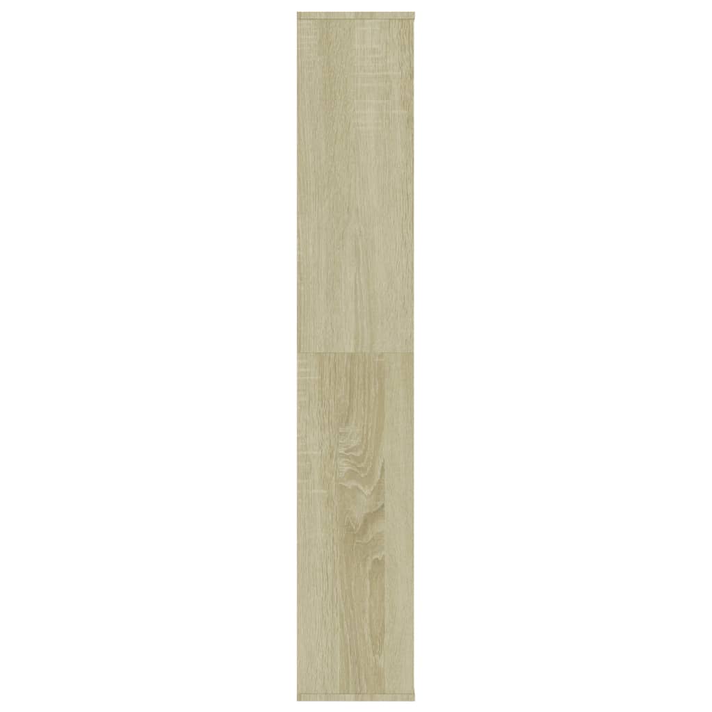 Sonoma Oak Room Divider & Book Cabinet - Engineered Wood, 100x24x140 cm