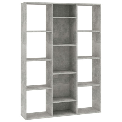 Concrete Grey Book Cabinet & Room Divider 100x24x140 cm