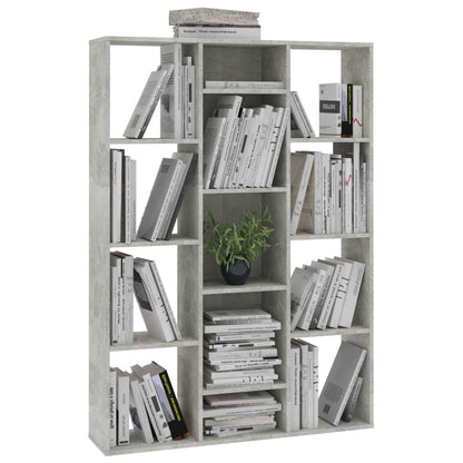 Concrete Grey Book Cabinet & Room Divider 100x24x140 cm