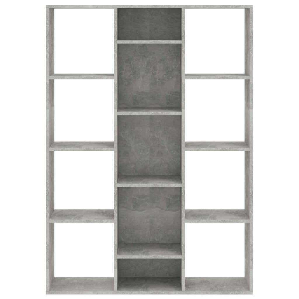 Concrete Grey Book Cabinet & Room Divider 100x24x140 cm