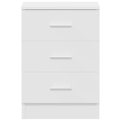 White Engineered Wood Bedside Cabinets 2-Pcs 38x35x56 cm