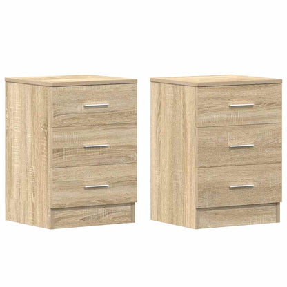 Sonoma Oak Bedside Cabinets Set of 2, Engineered Wood, 38x35x56 cm