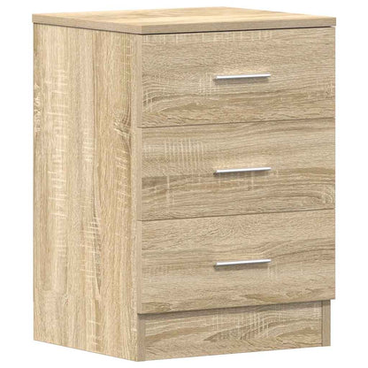 Sonoma Oak Bedside Cabinets Set of 2, Engineered Wood, 38x35x56 cm