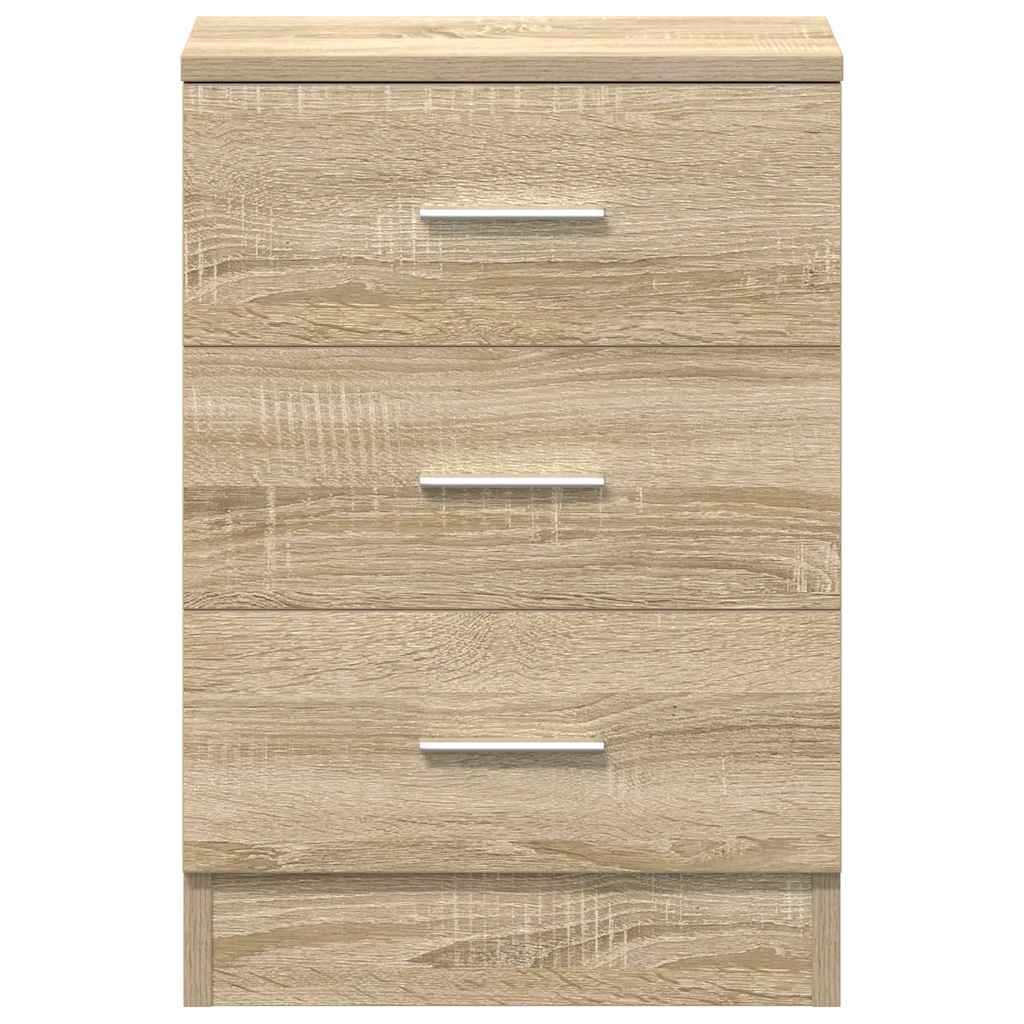 Sonoma Oak Bedside Cabinets Set of 2, Engineered Wood, 38x35x56 cm