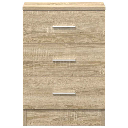 Sonoma Oak Bedside Cabinets Set of 2, Engineered Wood, 38x35x56 cm
