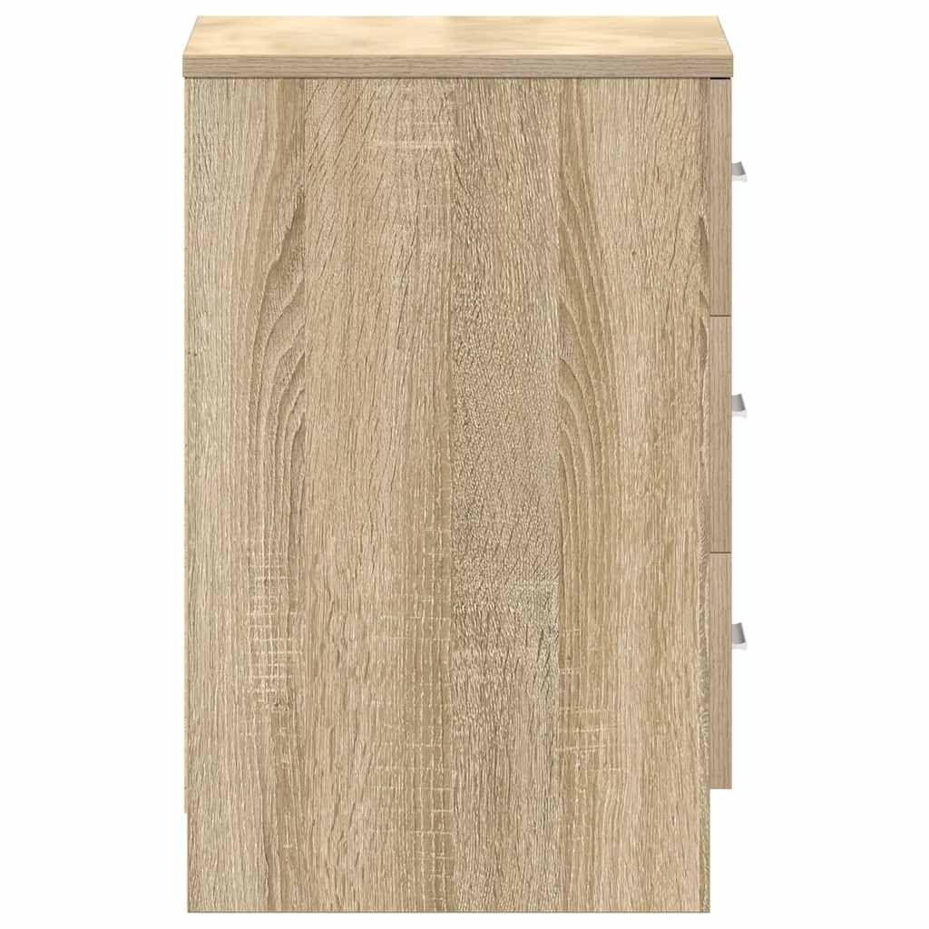 Sonoma Oak Bedside Cabinets Set of 2, Engineered Wood, 38x35x56 cm