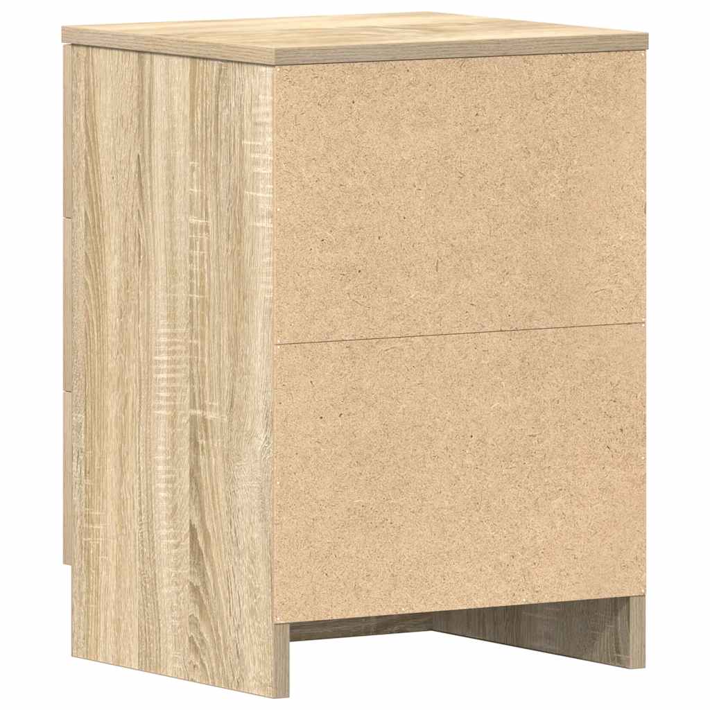 Sonoma Oak Bedside Cabinets Set of 2, Engineered Wood, 38x35x56 cm
