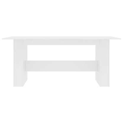 Sleek White Engineered Wood Dining Table 180x90x76 cm