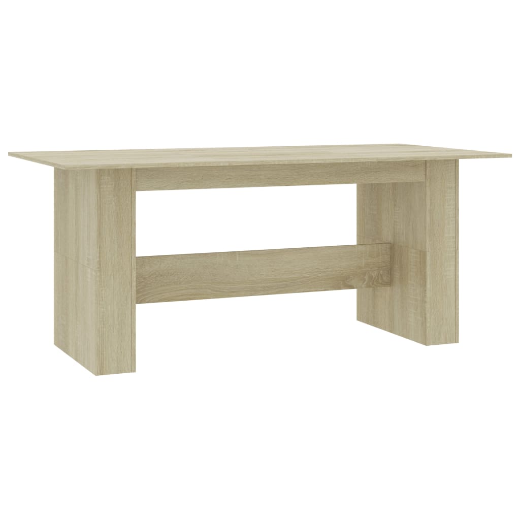 Modern Dining Table Sonoma Oak 180x90cm Engineered Wood