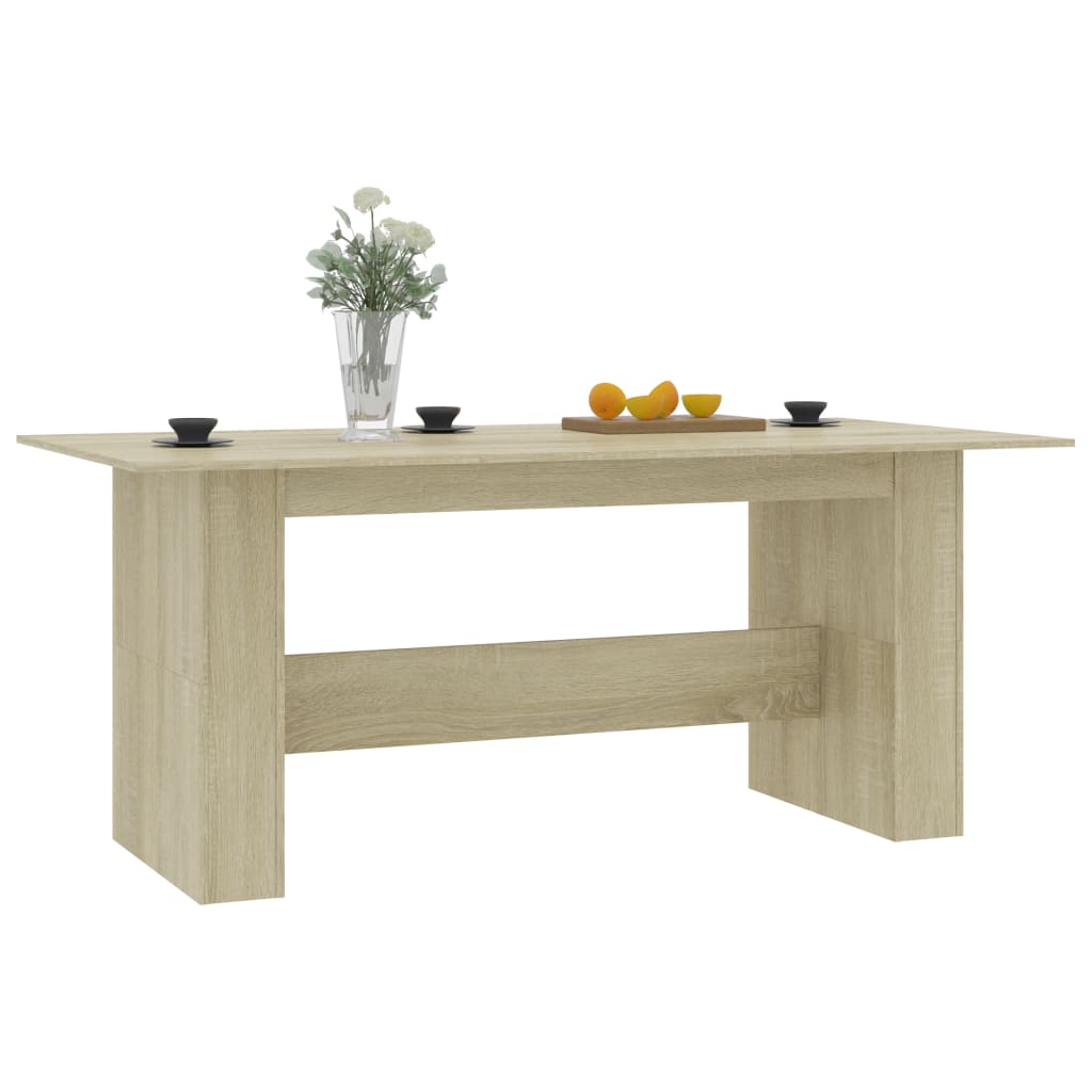 Modern Dining Table Sonoma Oak 180x90cm Engineered Wood