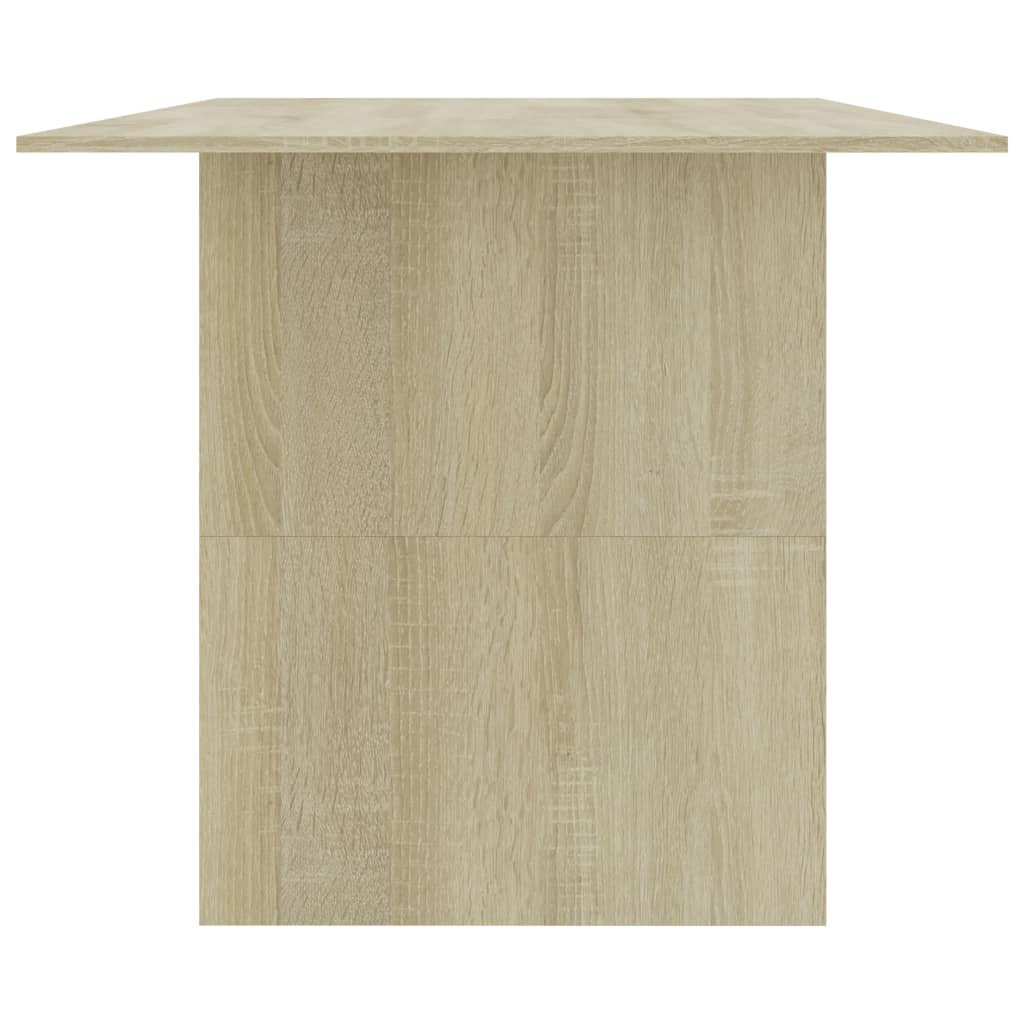 Modern Dining Table Sonoma Oak 180x90cm Engineered Wood