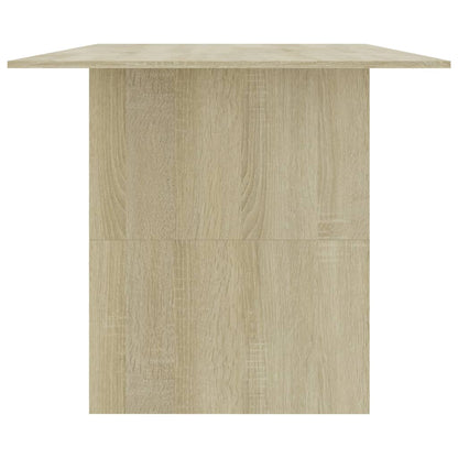 Modern Dining Table Sonoma Oak 180x90cm Engineered Wood