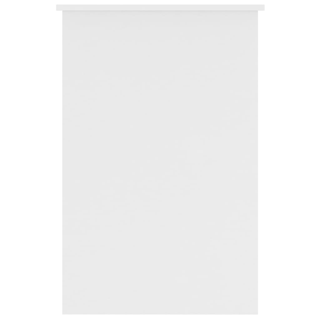 Compact White Desk 100x50x76 cm | Engineered Wood Furniture